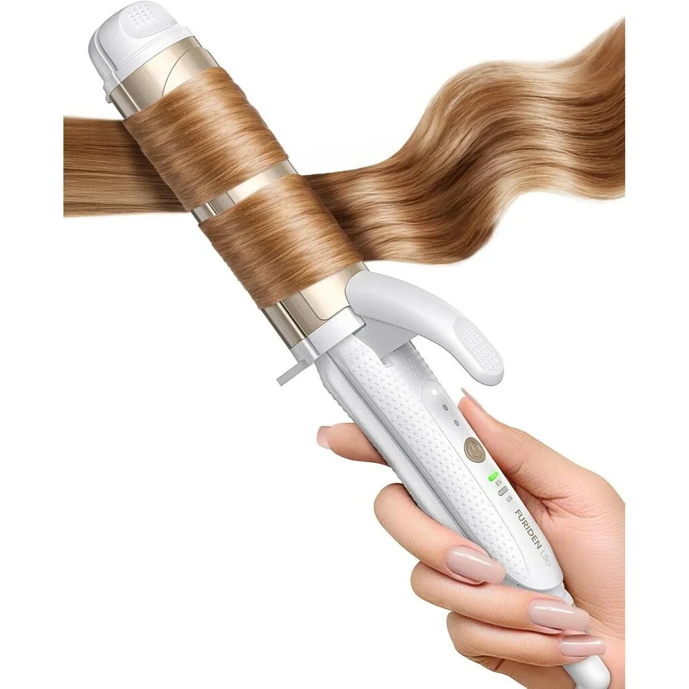 FURIDEN Lite Dual-Voltage Curling Iron, 2-in-1 Travel Combo for Carry-On1 1/2 in